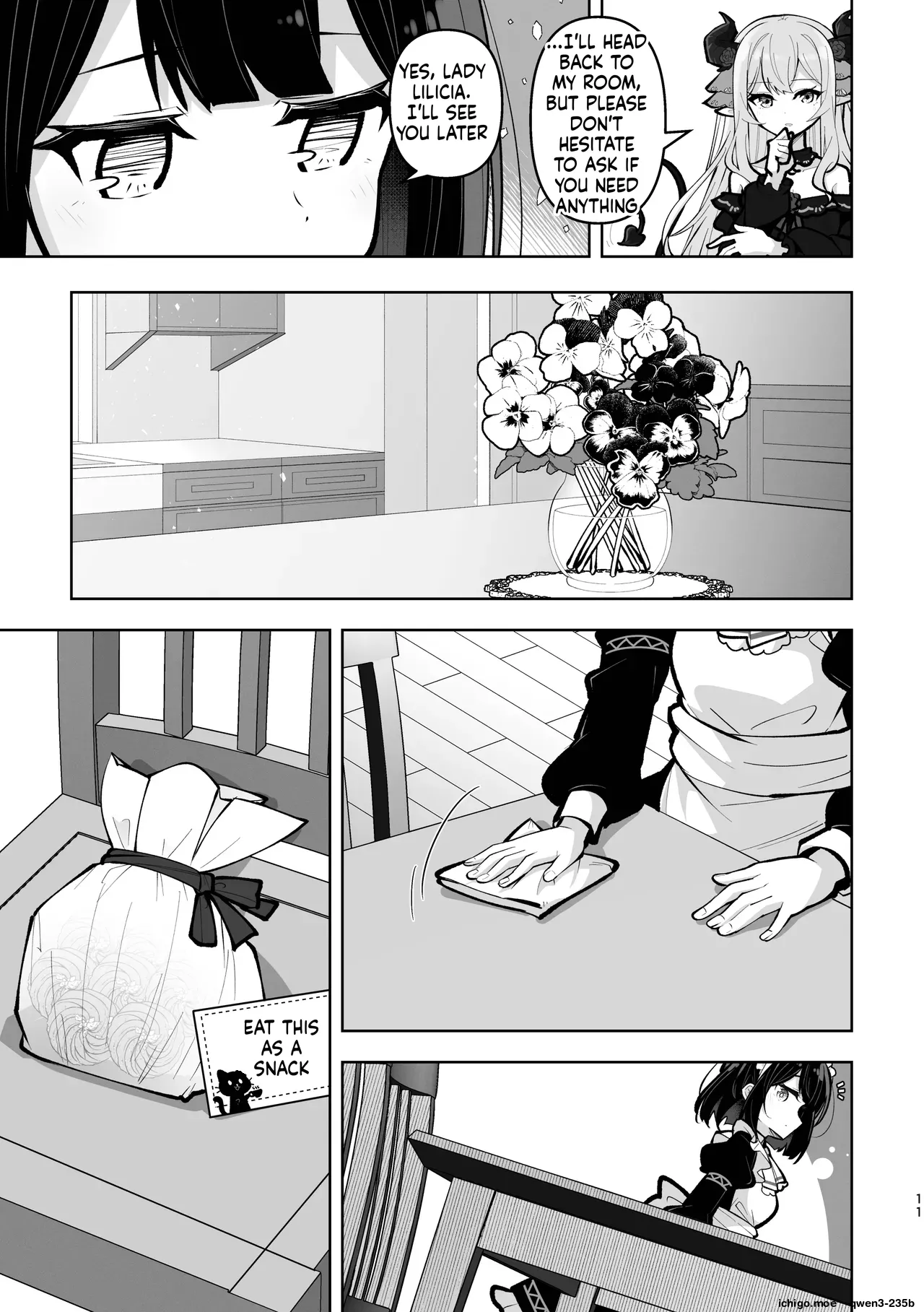 Mazoku Reijou to Maid-san - Toiki Kasanaru Irozuku Hi - Demon Lily and the Noir -Maid When Colors Bloom- page 11 full