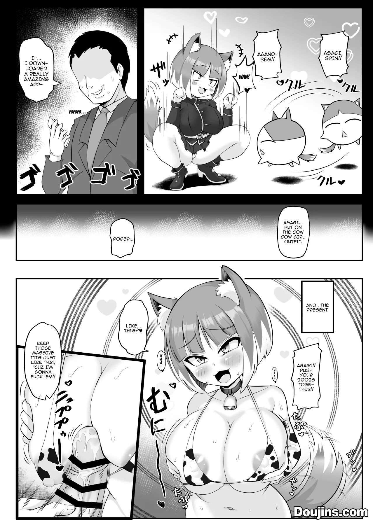 Mibu no Ookami Asagi Sennou Appli de Mesuinu Ochi | Wild Wolf Asagi Becomes A Bitch With A Hypnosis App page 9 full