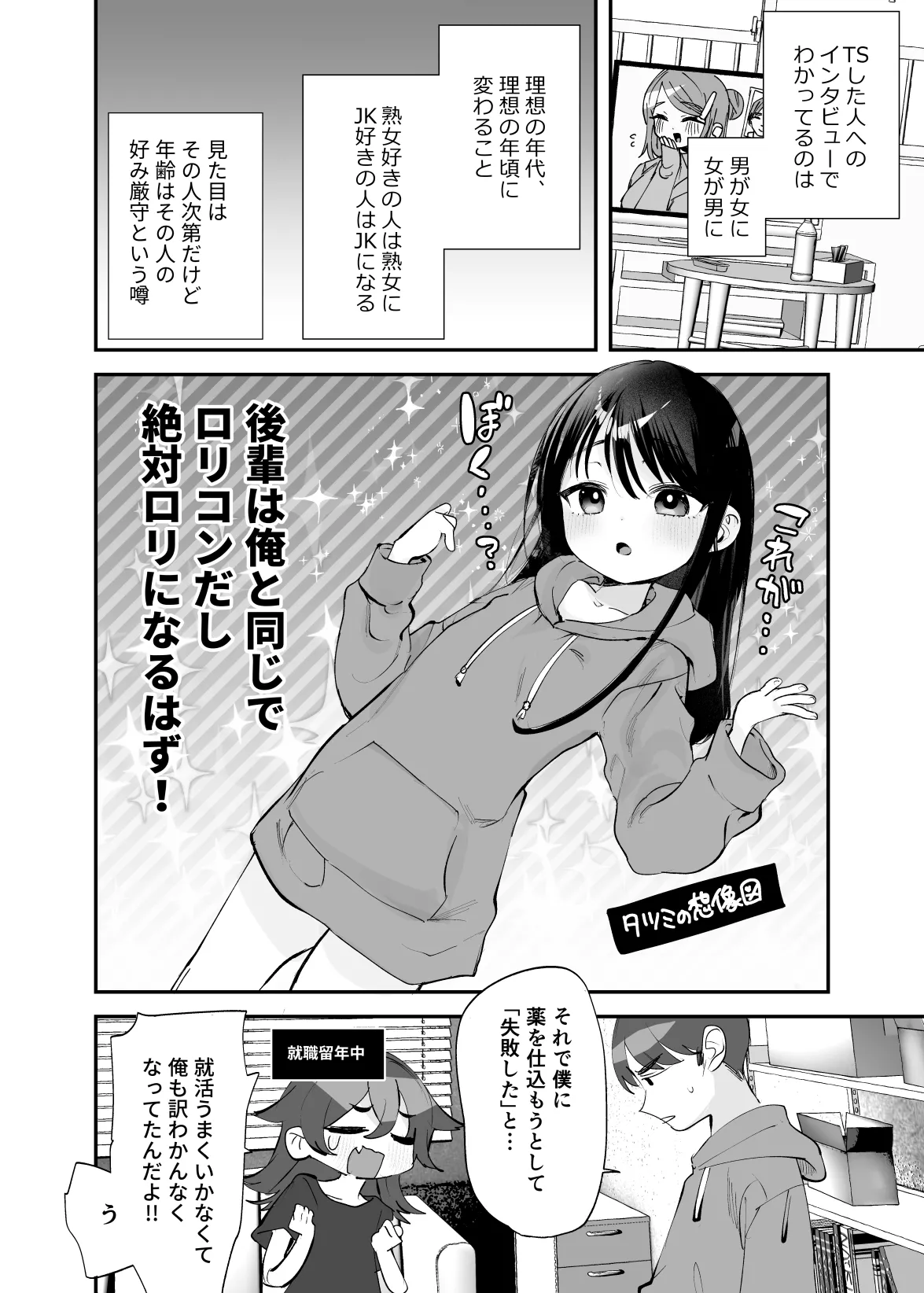 Tatsumi-senpai wa Akiramenai! ~Konomi no Toshigoro ni TS suru Sekai de Onanie Zanmai kara no Kouhai to Namahame Ecchi!!~ page 5 full