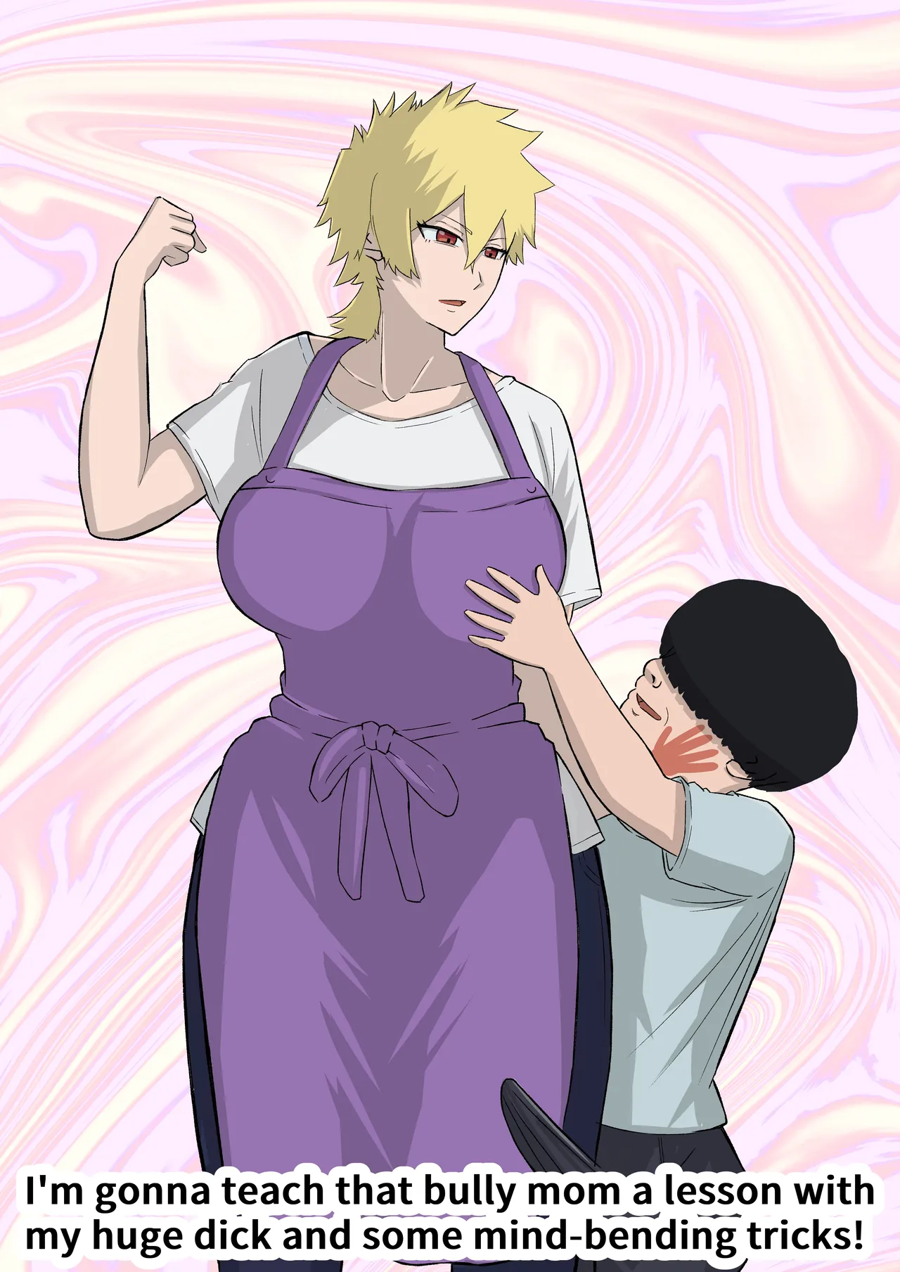 Ijime-kko no yanmama o boku no dekachin to jōshiki kaihen de seibai shite yaru! | I’m gonna teach that bully mom a lesson with my huge dick and some mind-bending tricks! page 1 full