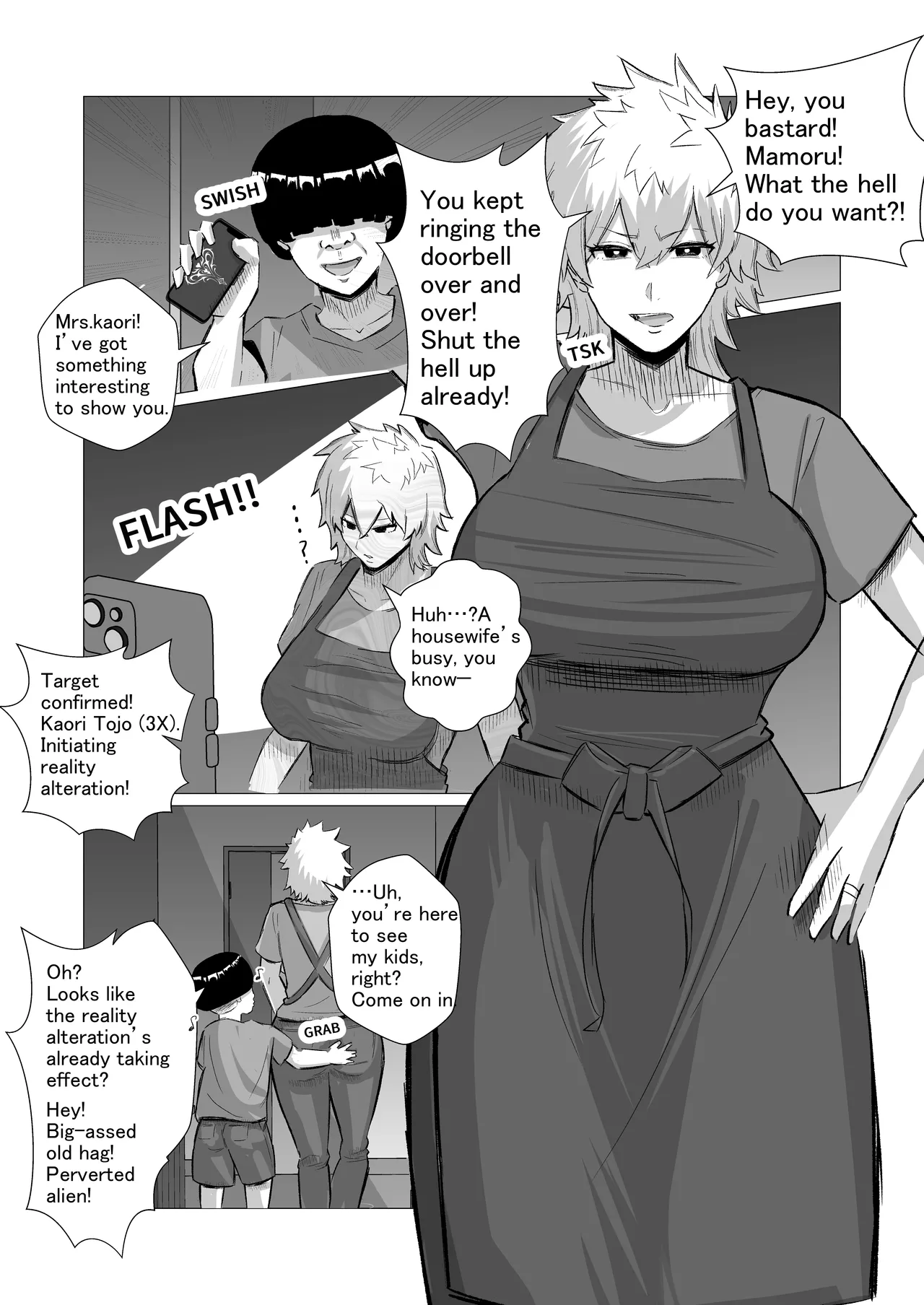 Ijime-kko no yanmama o boku no dekachin to jōshiki kaihen de seibai shite yaru! | I’m gonna teach that bully mom a lesson with my huge dick and some mind-bending tricks! page 3 full
