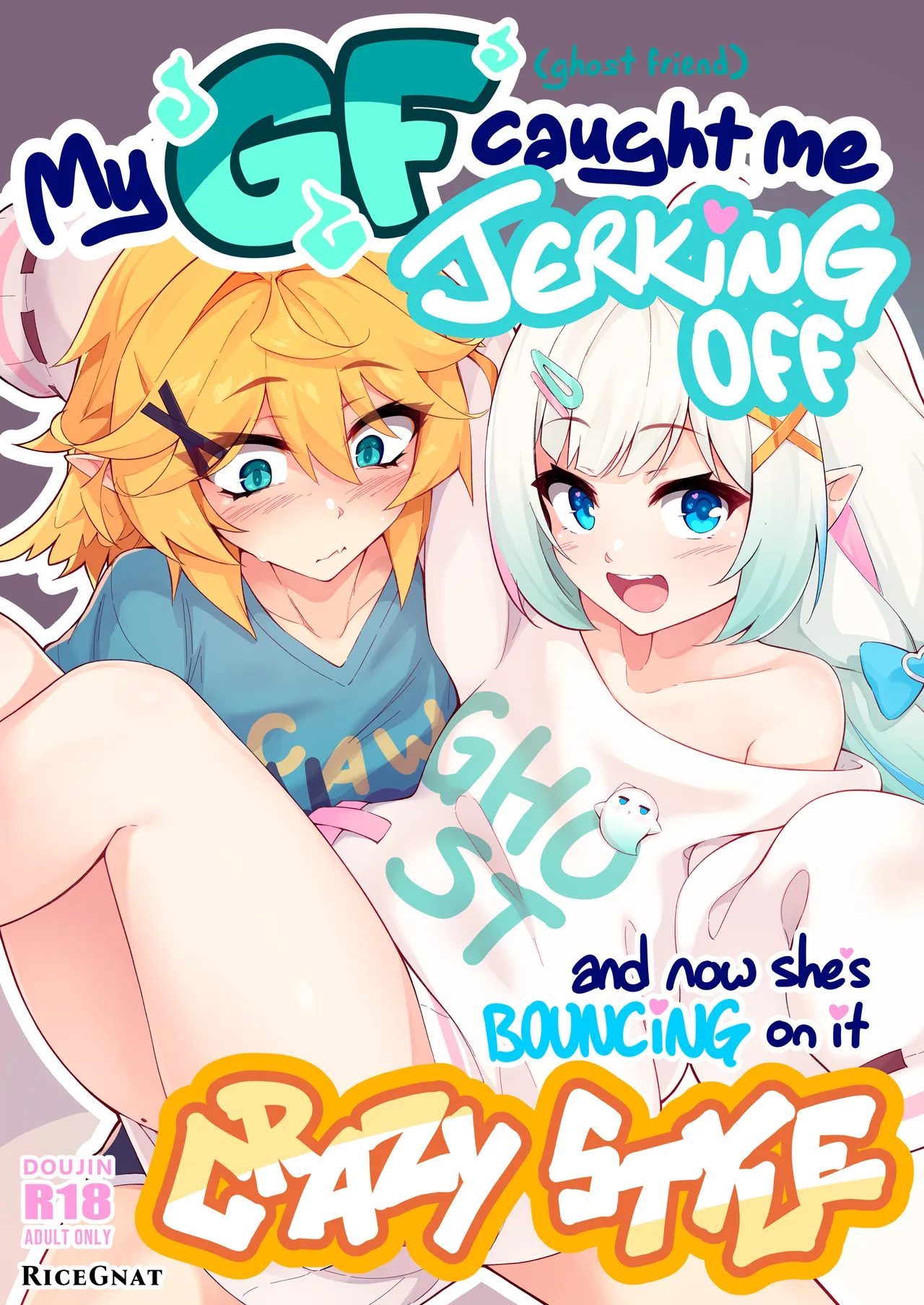 My GF  caught me jerking off and now she's bouncing on it CRAZY STYLE page 1 full