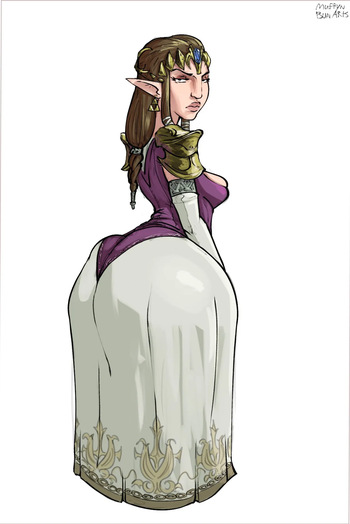 [muffynbunarts] what if Zelda had a gigantic dumptruck ass? 😋 (The Legend of Zelda) cover