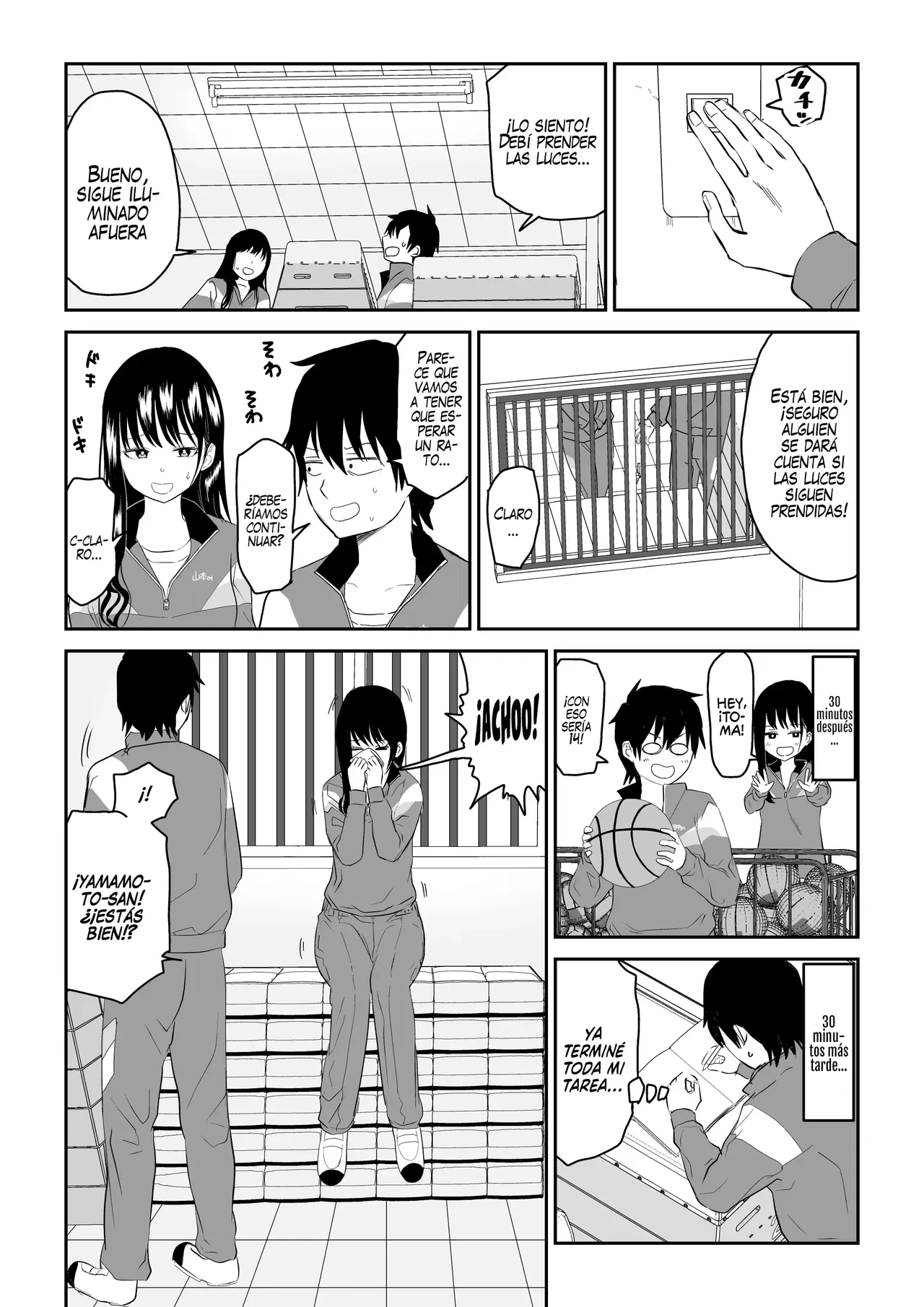 Encerrados en el almacén del gimnasio, Sexo cosquilleante con una estudiante kuudere page 8 full