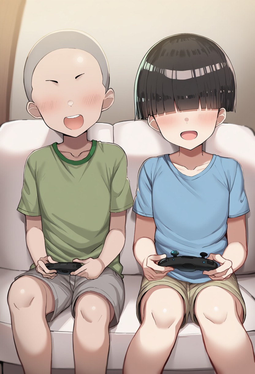 Pervert Brat vs. Black-Haired Bob-cut Girl ① page 2 full