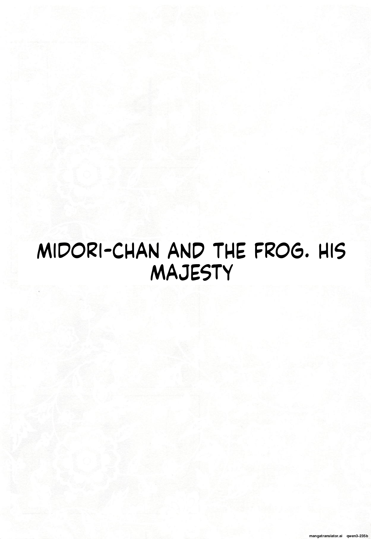 Midori-chan to Kaeru no Ou-sama page 2 full