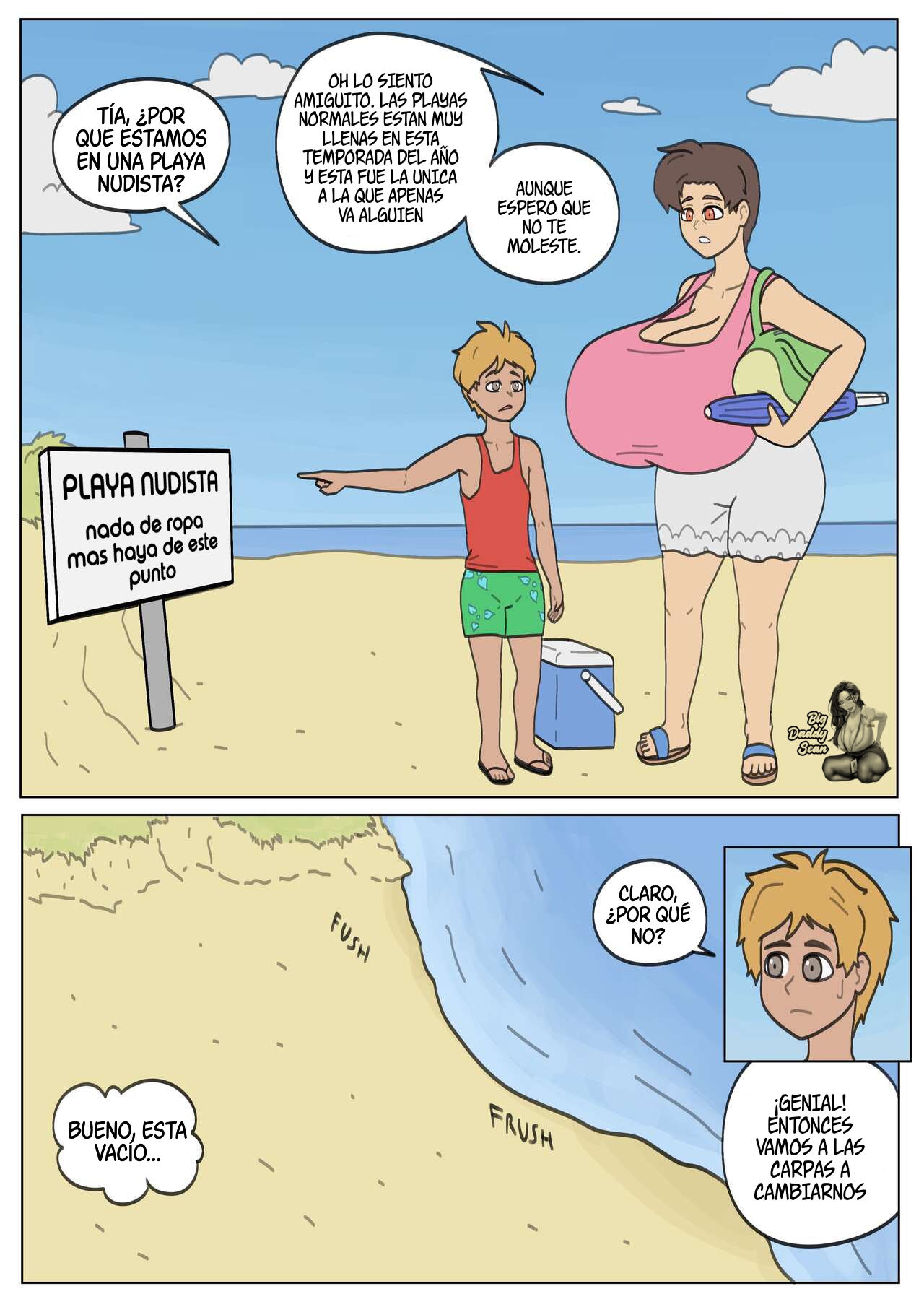 Manny and Marcy's Beach Day｜Día En La Playa De Marcy Y Manny page 2 full