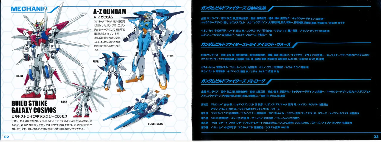 Gundam Build Fighters Special Build Disc Liner Notes page 12 full