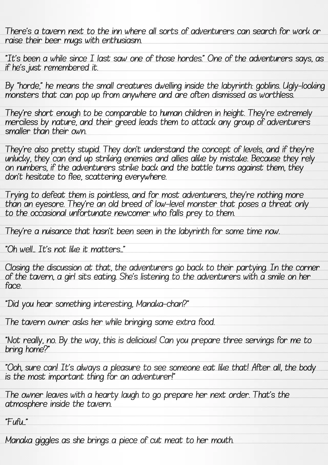 Misuke's Short Stories 35 - Manaka & Goblins page 2 full