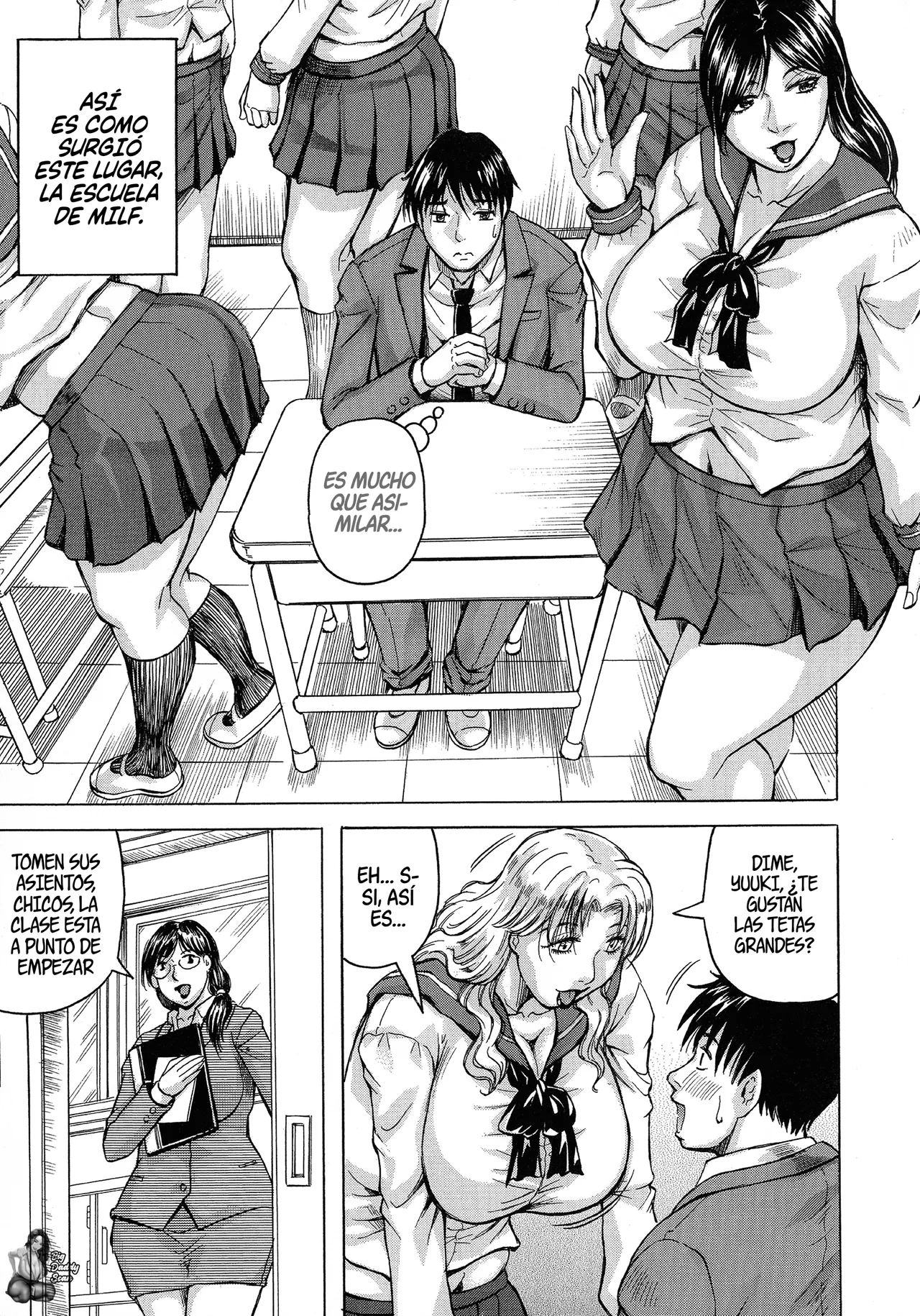 Jukujo Gakuen ~ Classmate wa Zen'in Jukujo ~ Okiniiri Touroku Ch. 1｜Escuela De MILFS ~ Todas mis compañeras de clase son mujeres maduras ~ Cap. 1 page 6 full