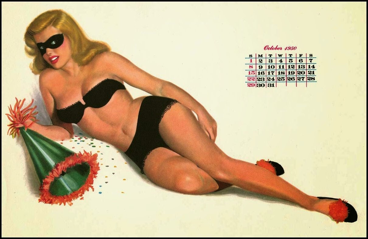 Al Moore - 1950 Esquire Girl Calendar page 10 full