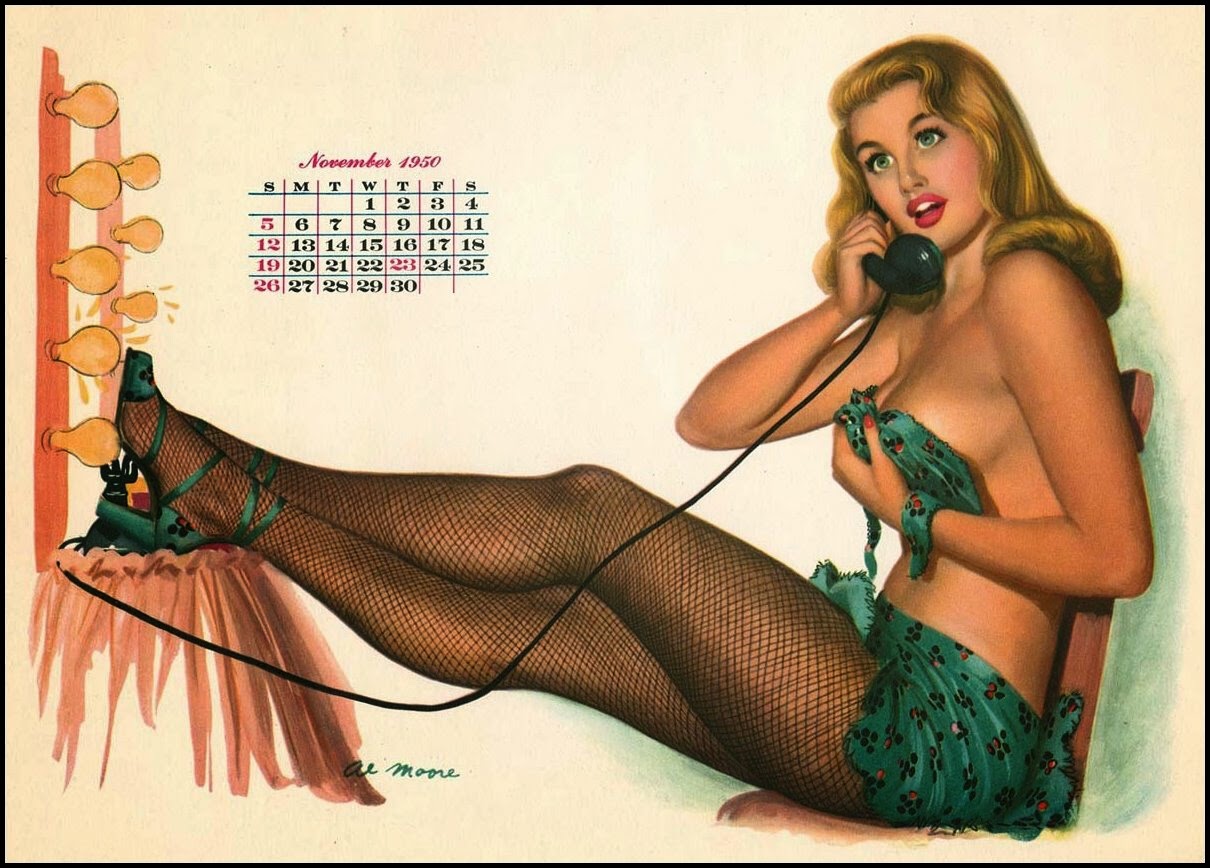 Al Moore - 1950 Esquire Girl Calendar page 11 full