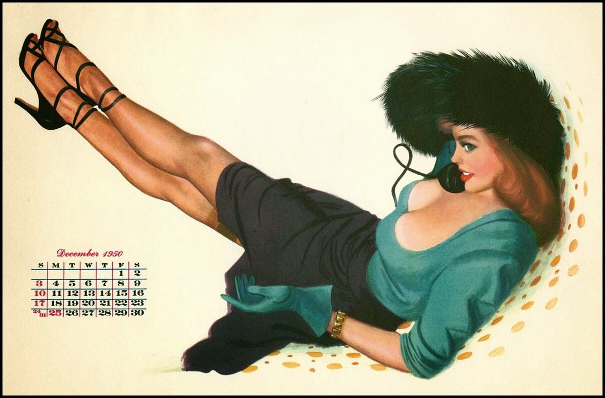 Al Moore - 1950 Esquire Girl Calendar page 12 full