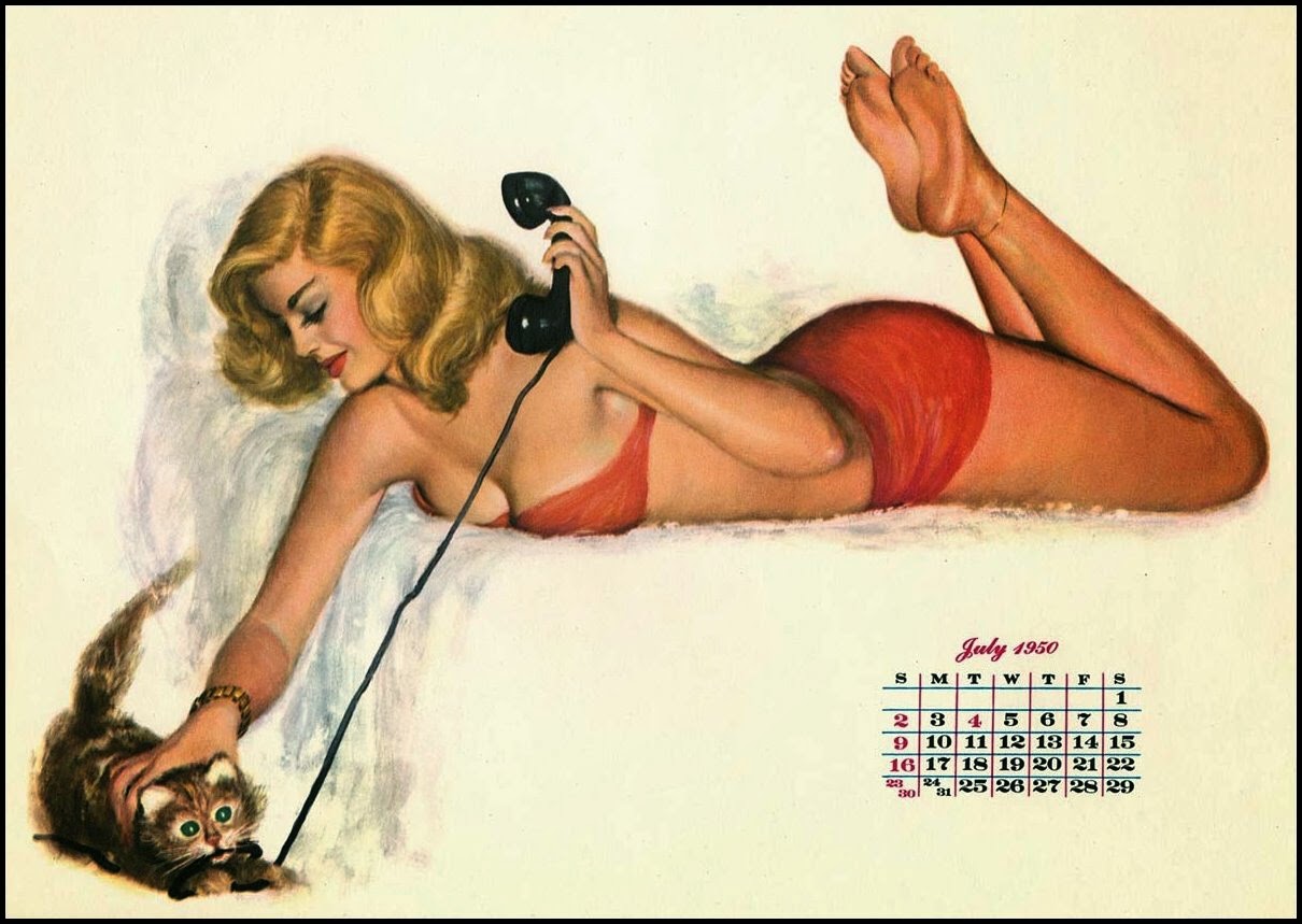 Al Moore - 1950 Esquire Girl Calendar page 7 full