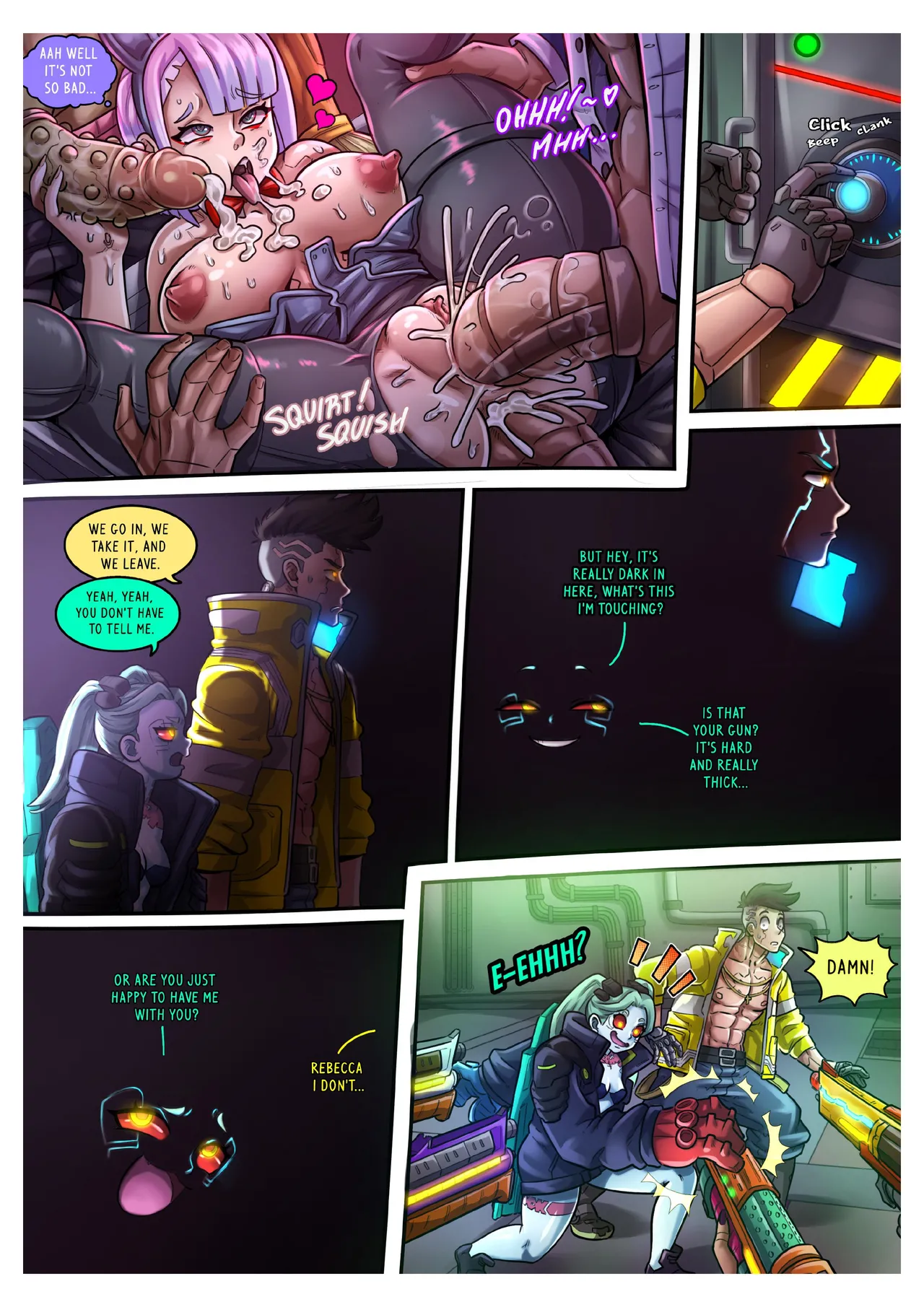 CyberLUST: a Cyberpunk Parody Comic page 7 full