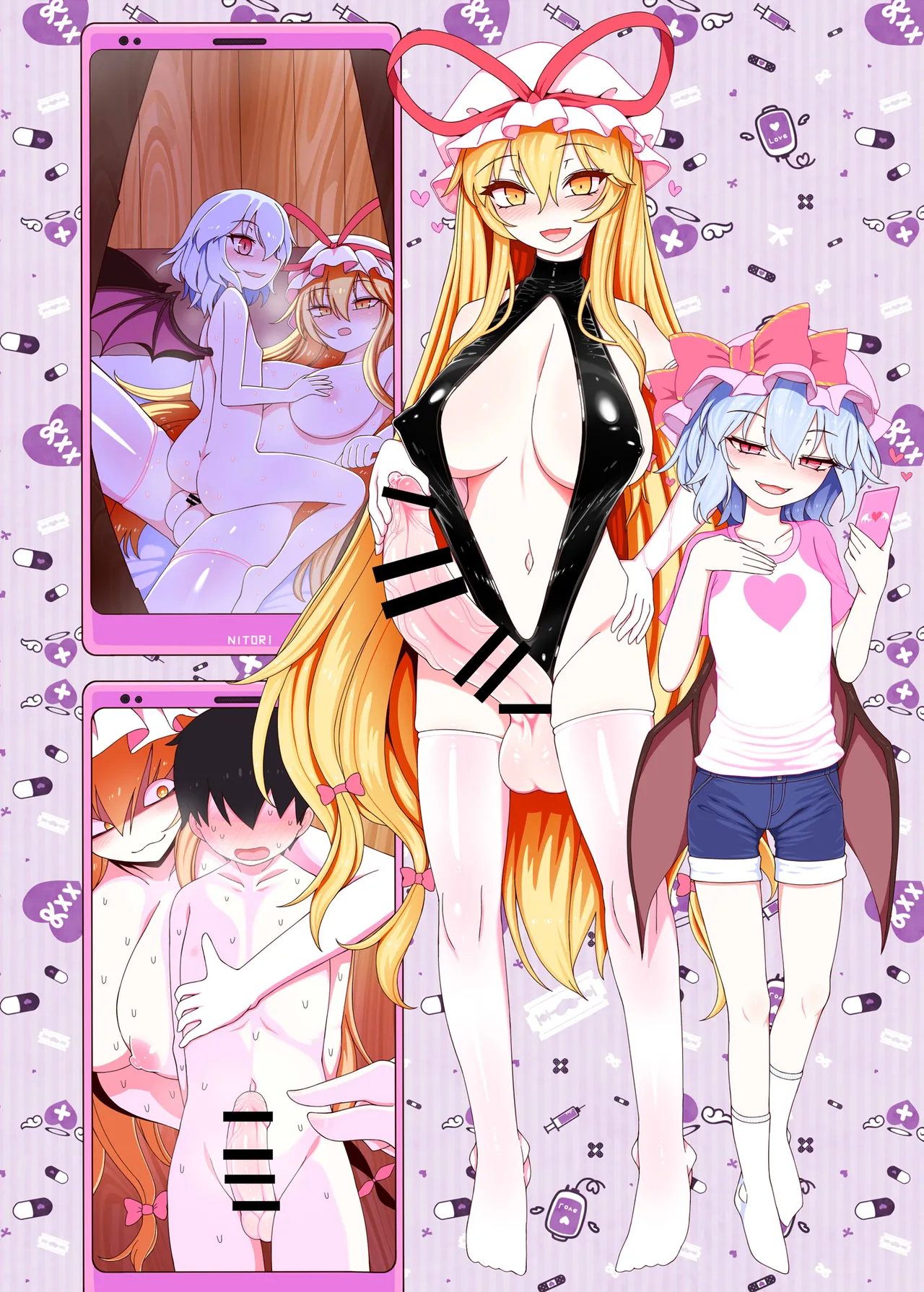 boy gets sanwiched between yukari and remilia page 4 full