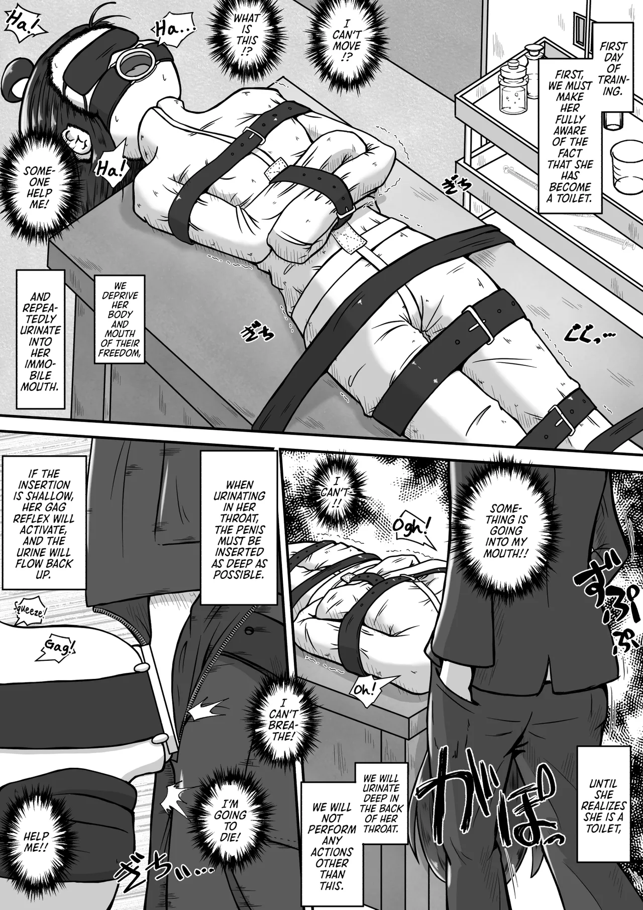Gekouchu no Onnanoko o Rachi shite Kuchibenki ni Choukyou Suru Ohanashi | A Story About Kidnapping a Girl on the Way Home from School and Training Her to be a Mouth Toilet page 4 full