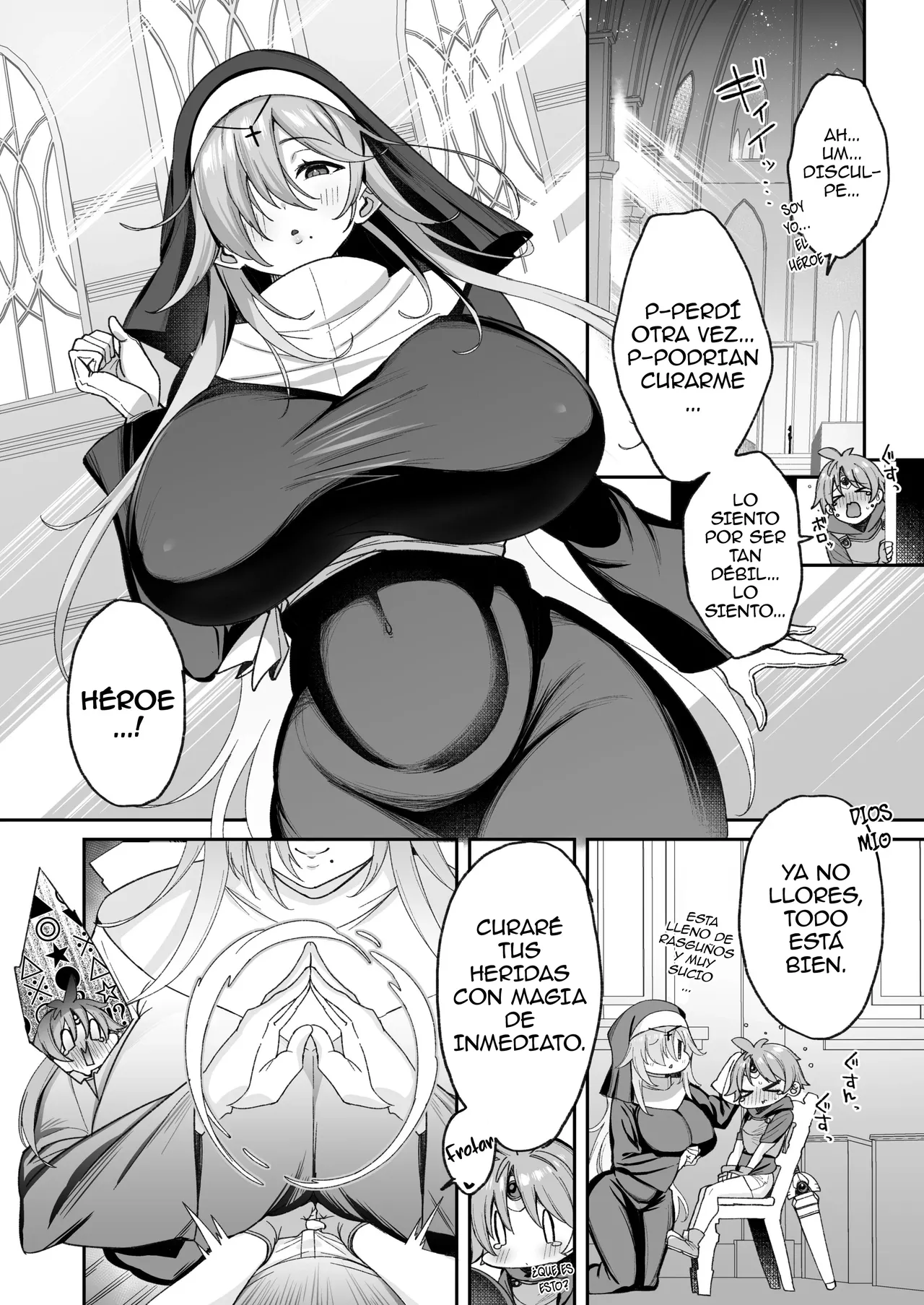 Yuusha-sama ga Yowakute Fuan nanode Kami wa Sister ni Tanetsuke Koubi o Meijimashita ♥｜Como el héroe era muy débil y daba mucha pena, Dios ordenó a la hermana que tuviera un hijo con él ♥ page 5 full