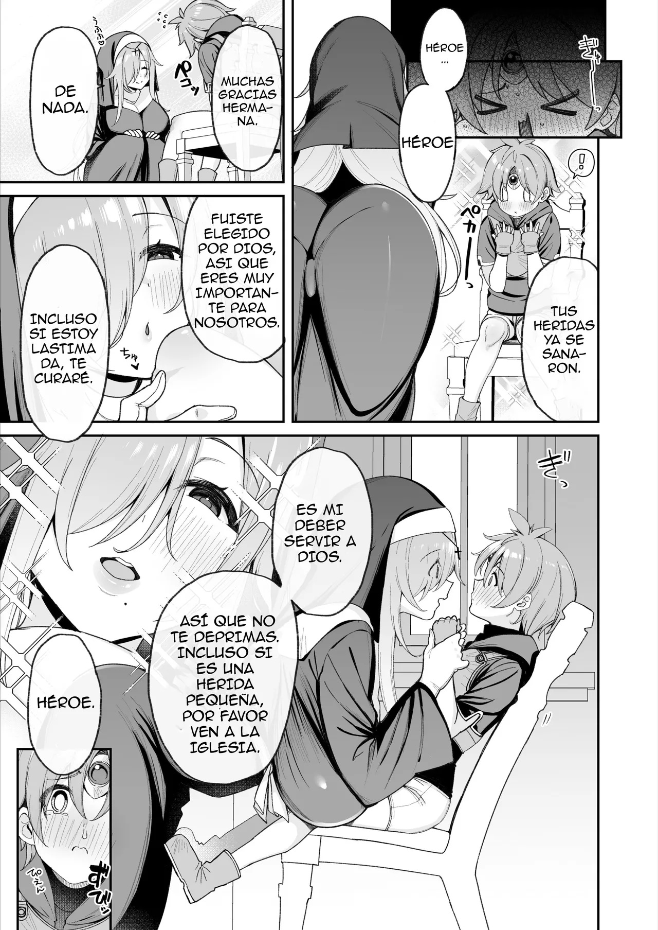 Yuusha-sama ga Yowakute Fuan nanode Kami wa Sister ni Tanetsuke Koubi o Meijimashita ♥｜Como el héroe era muy débil y daba mucha pena, Dios ordenó a la hermana que tuviera un hijo con él ♥ page 6 full