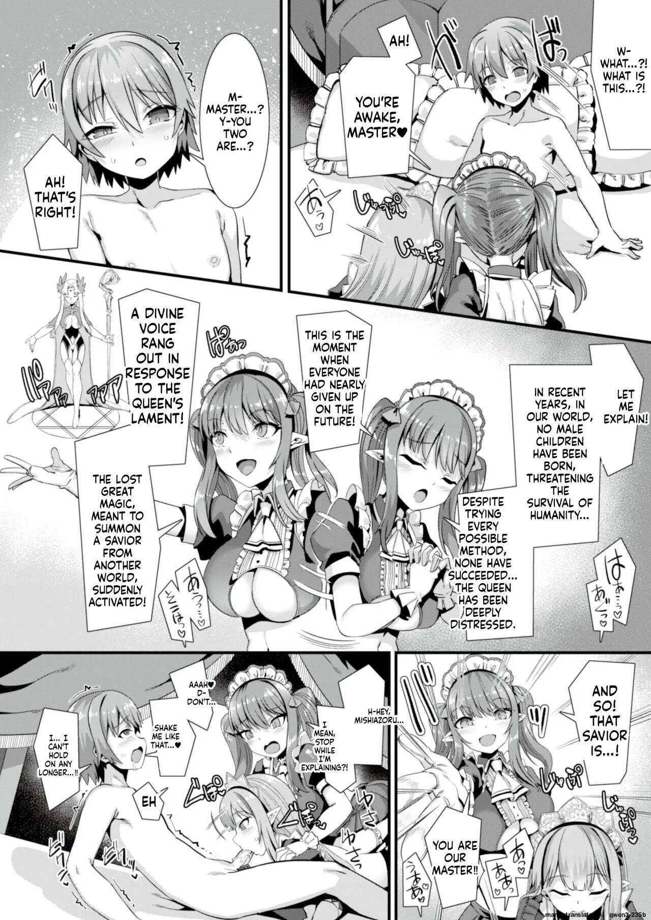 Isekai Maid Shimai no Amaama Harem Gohoushi ~Otoko ga Umarenai Isekai e Shoukan Sareta Ore ga Heroine o Ategawarete Kozukuri Ecchi~ page 3 full