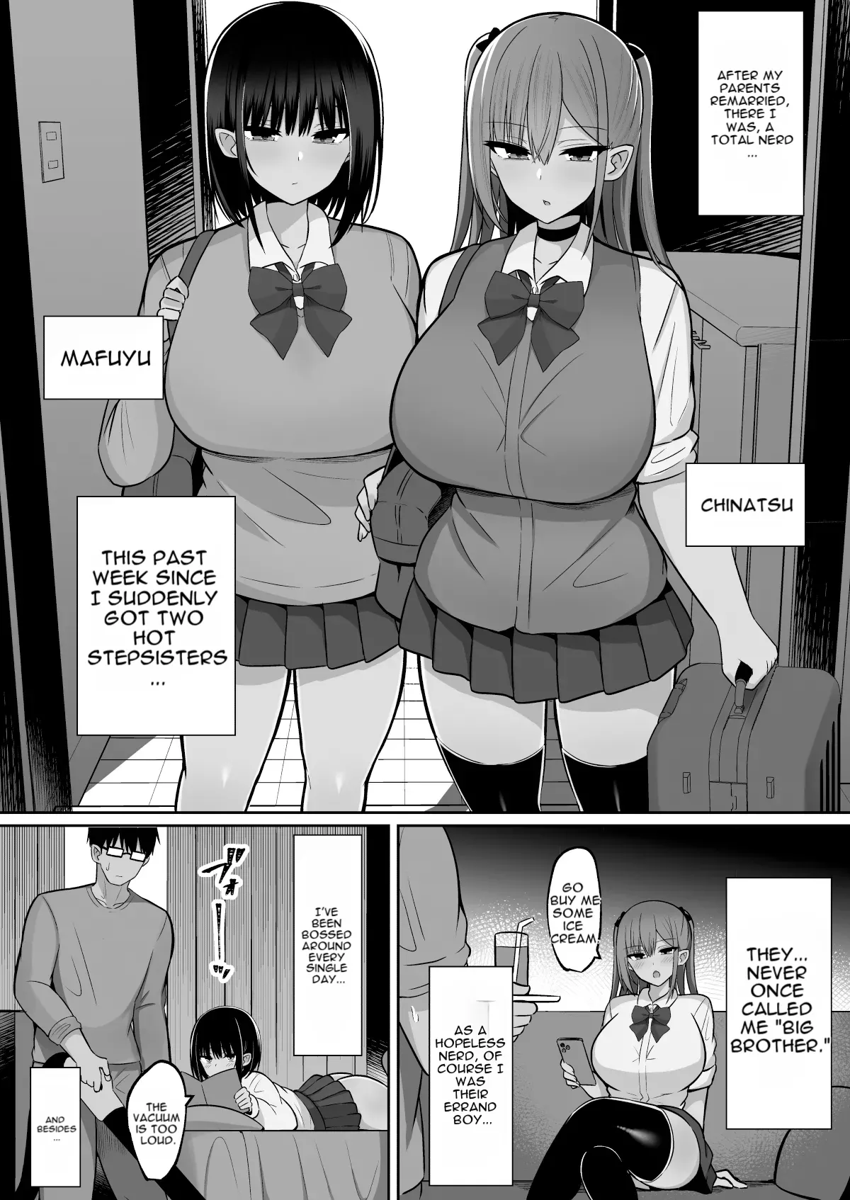 Ikinari Gyaru Shimai ~ Oya no Saikon de Dekita Gyaru Shimai ni Chinpo Kasu Hanashi page 3 full