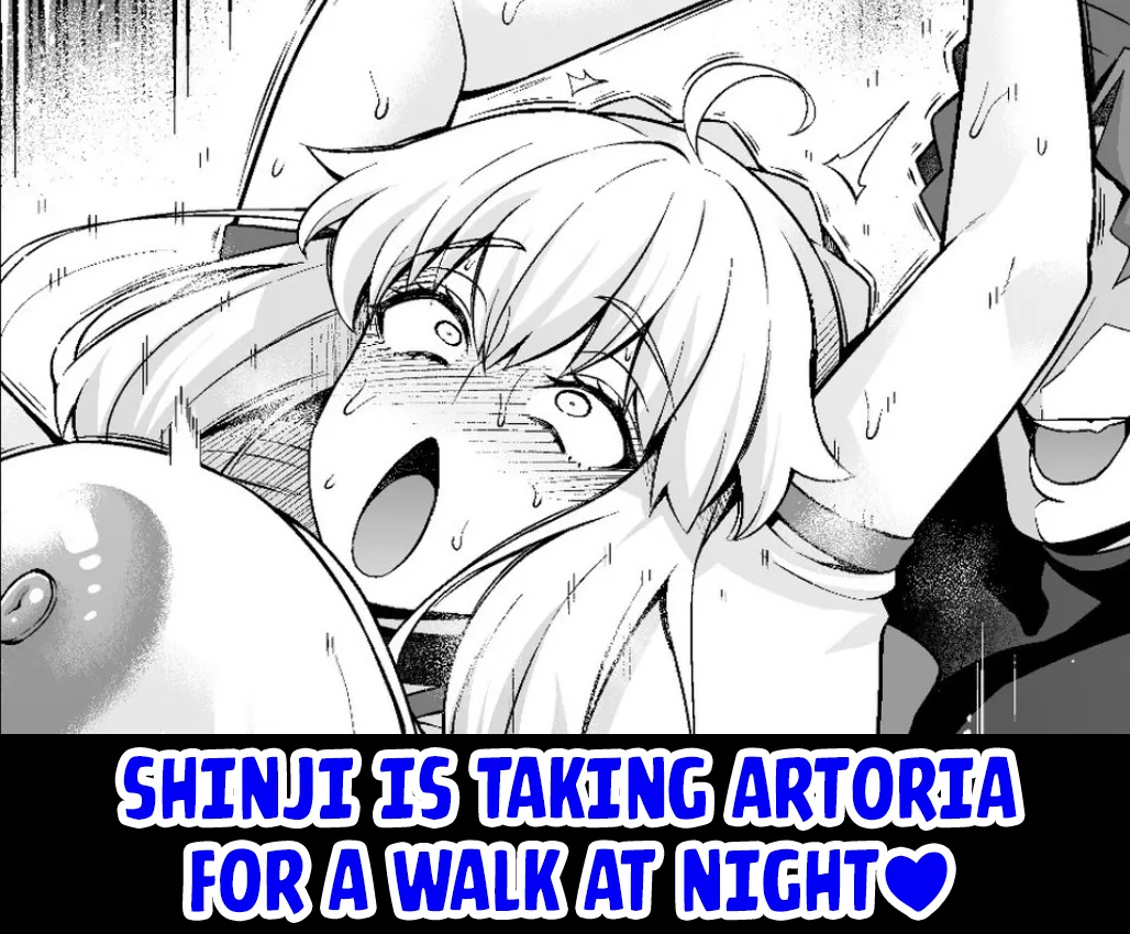 Arutoria, Shinji to yoru no sanpo❤ | Shinji is Taking Artoria For a Walk at Night❤ page 1 full