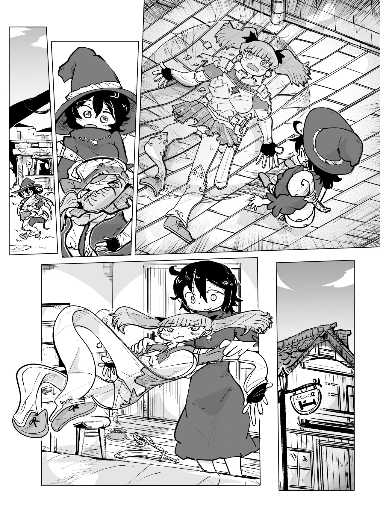 【skeb】A Yuri H-Manga About an Adventurer Who Got Flattened page 7 full