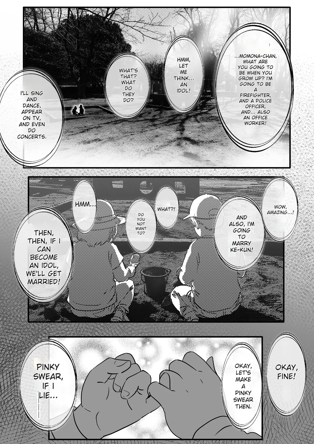 Osananajimi to Musubareru Hazu datta Idol Shibou Momona-chan ga Ojisan no Aijin ni Naru Hanashi. | The Story of Momona-chan, an Aspiring Idol Who Was Supposed to End Up With Her Childhood Friend, but Ends Up Becoming an Older Man's Mistress. page 3 full