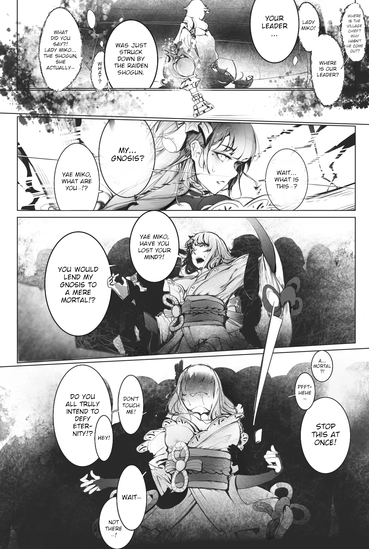 Raiden Shogun and Yae Miko page 3 full