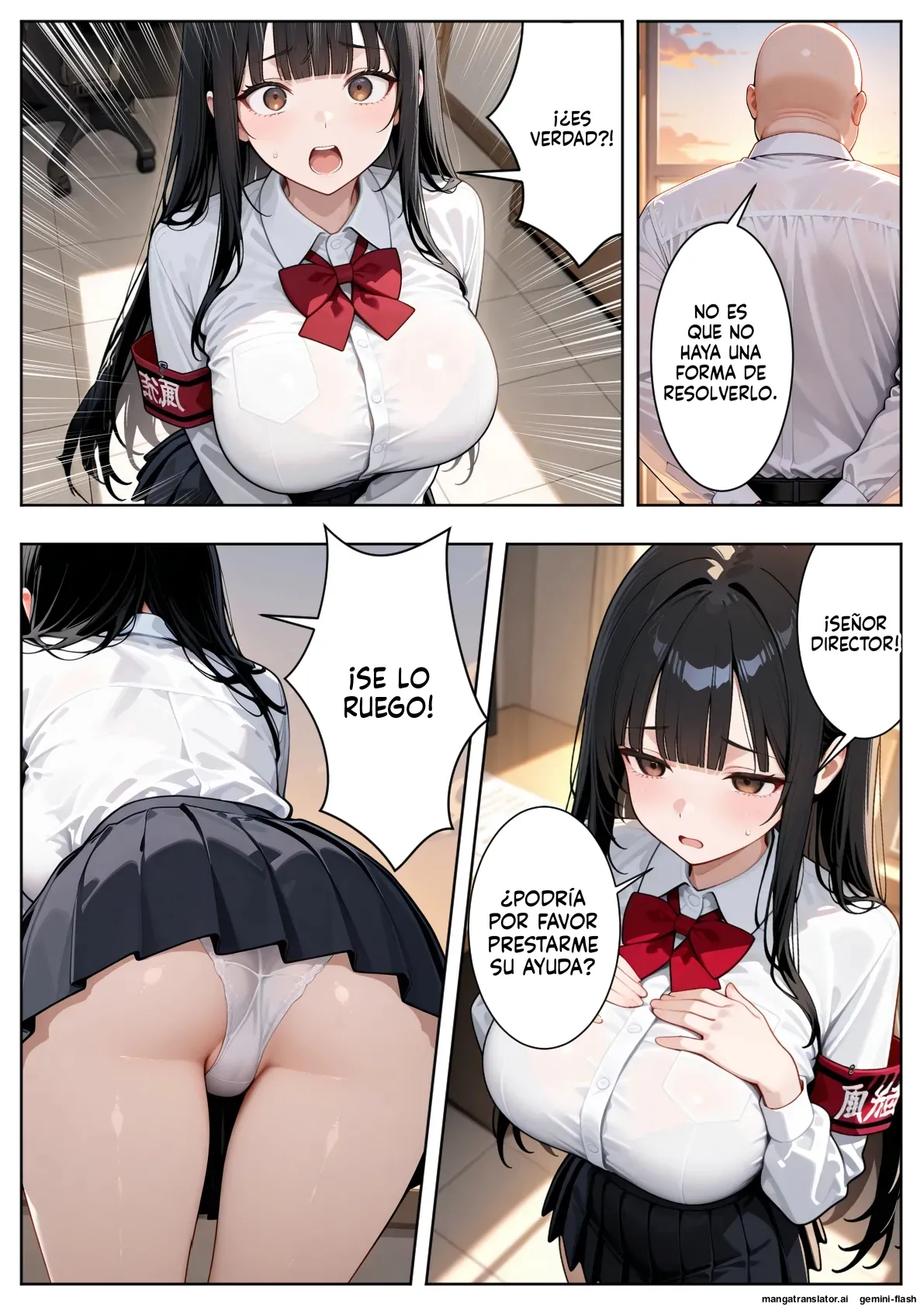 A story about a strong-willed disciplinary committee member who falls into a trap set by a despicable principal  MTL page 11 full