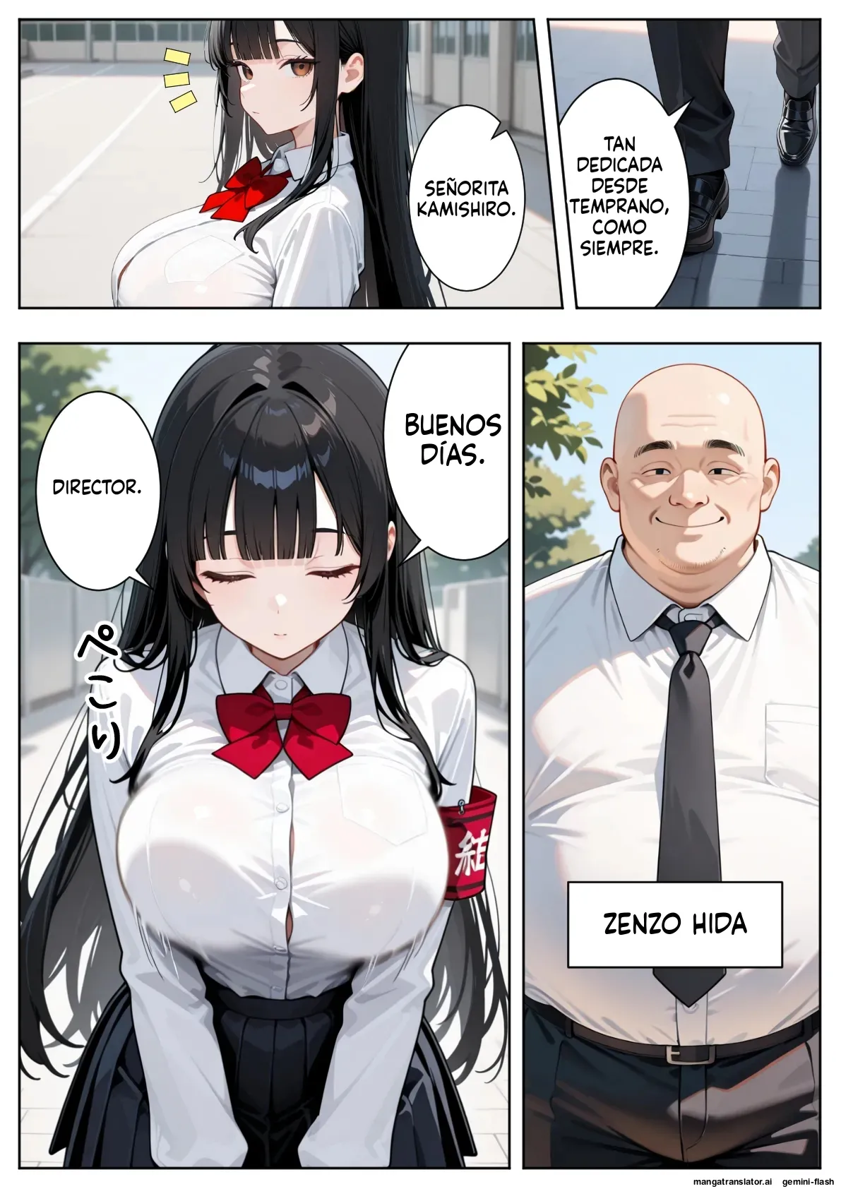 A story about a strong-willed disciplinary committee member who falls into a trap set by a despicable principal  MTL page 5 full