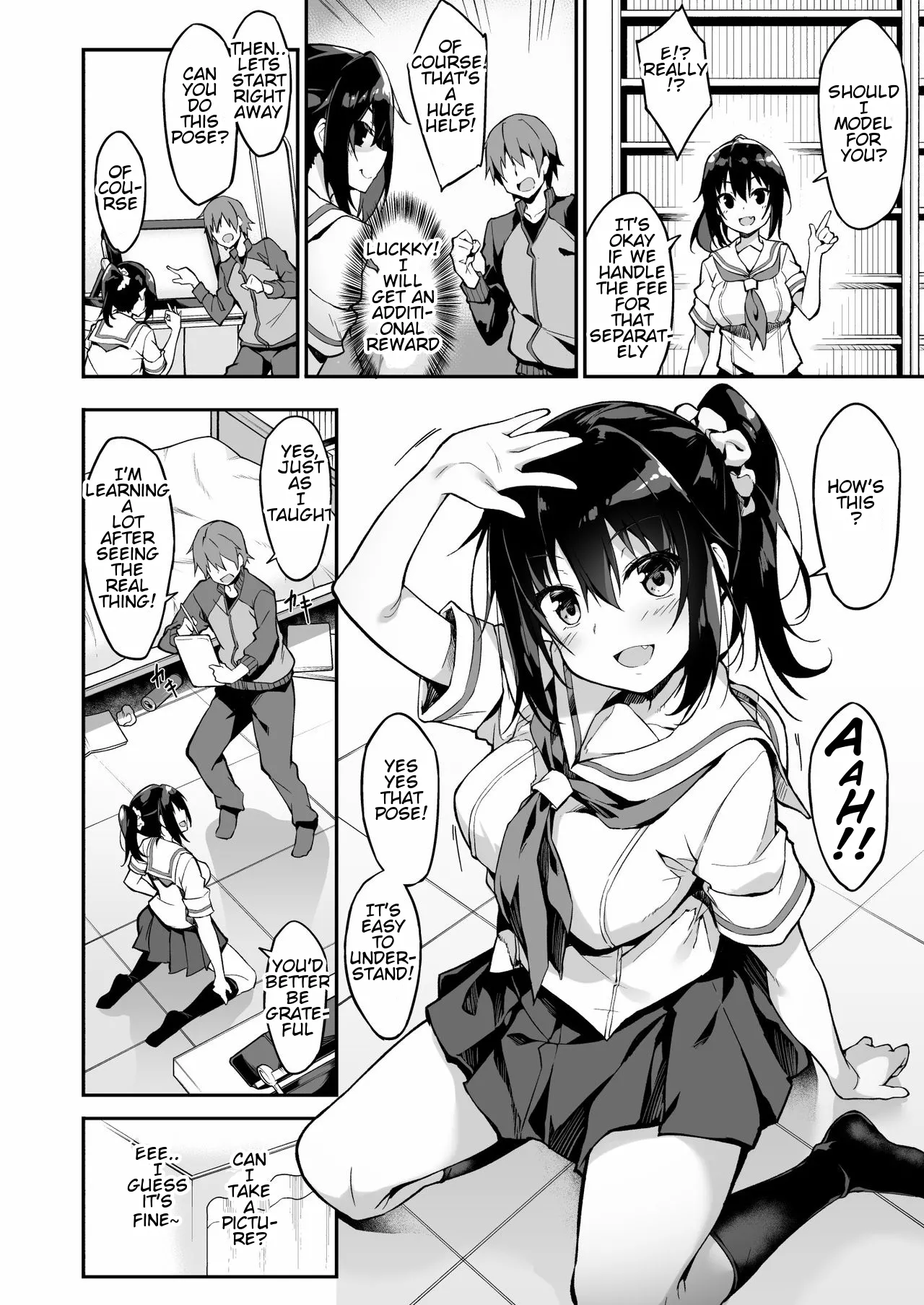 A highschool girl showed up for my housekeeping request, so I asked for some extra service | Kaji Daikou o Tanondara JK ga Kita node Tsuika de Iroiro Onegai shite mita page 9 full