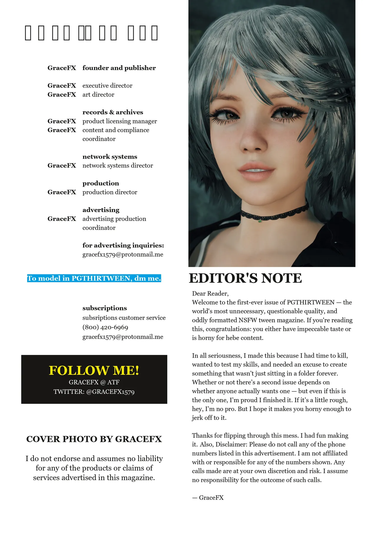 PGThirtween Issue No. 1 page 3 full