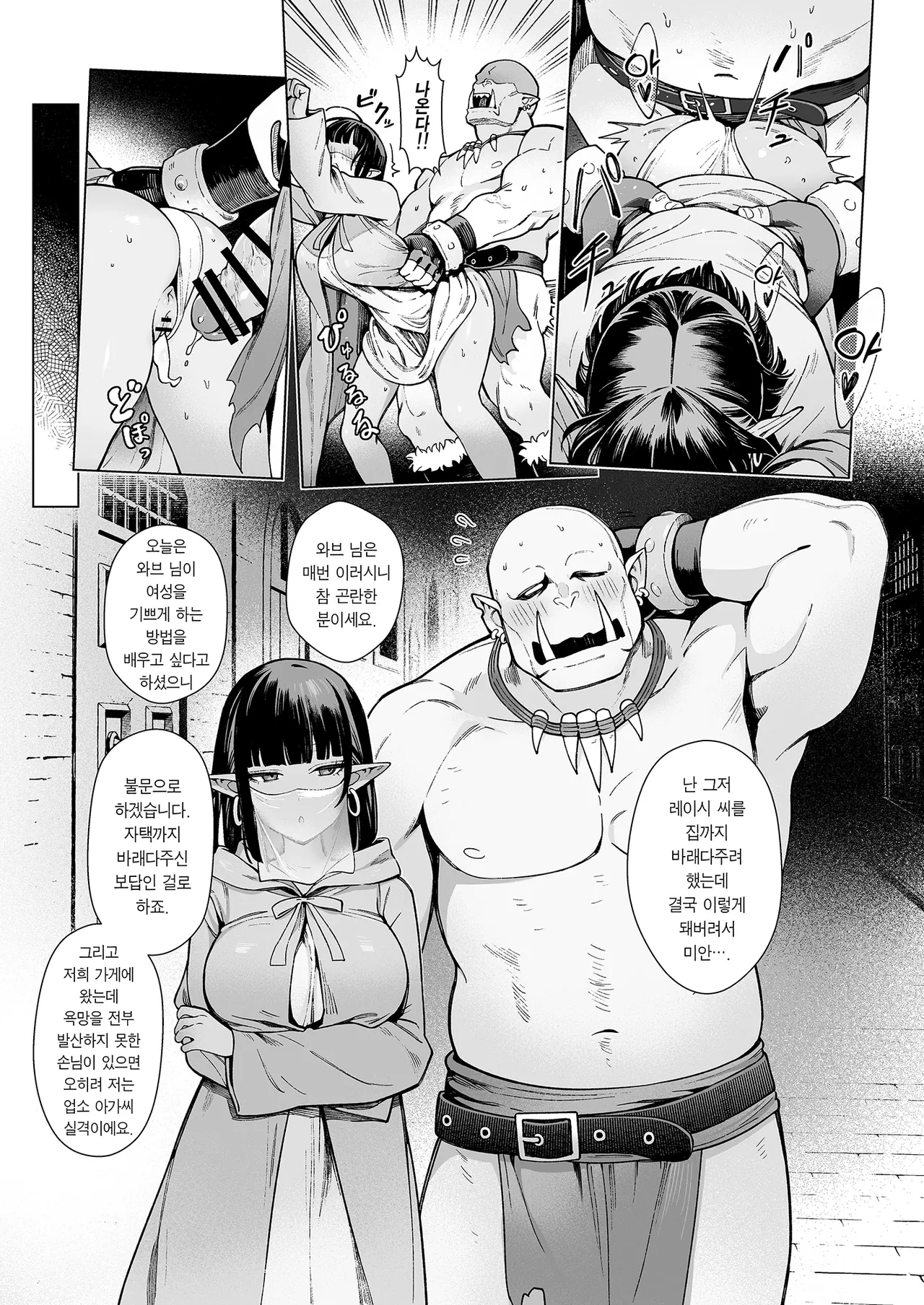 Yosei Shoukan 3-goushitsu Lacy ~Kasshoku Hada Elf o Shimei Shita Dotei Orc~ 2 | 요정창관 3호실 레이시 ~갈색 피부의 엘프를 지명한 동정 오크~ 2 page 4 full