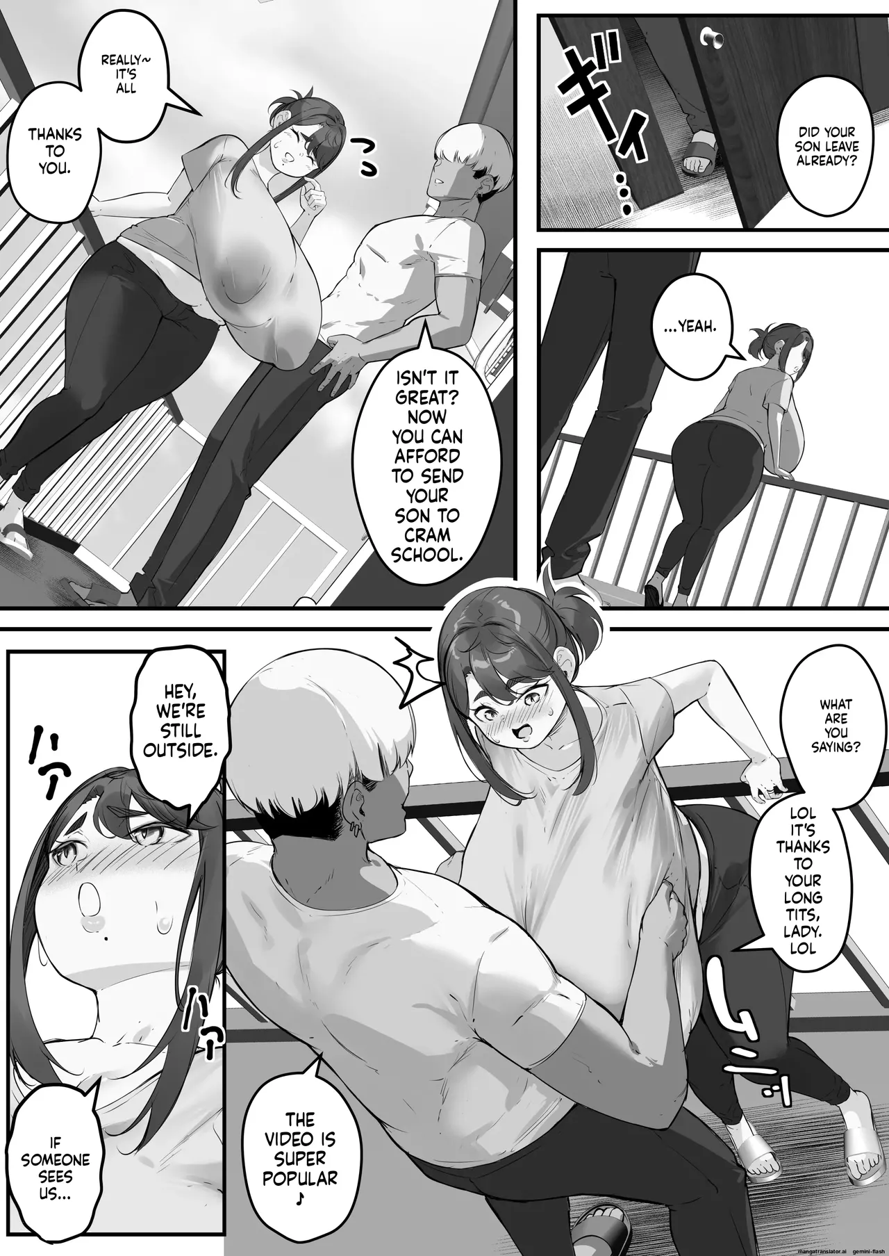 Chara Otoko ni Netorareru Tare Deka Nagachichi Kaa-san 2 _ The Busty Mom with Long, Sagging Breasts Gets Seduced by a Playboy - Part 2 page 8 full
