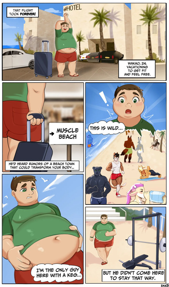 [Zhadart] Beef Beach: Wakao’s Transformation Vacation cover