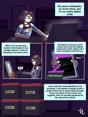 A growing artist + ocs comics cover