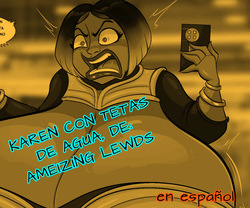 UNA KAREN CON TETAS DE AGUA