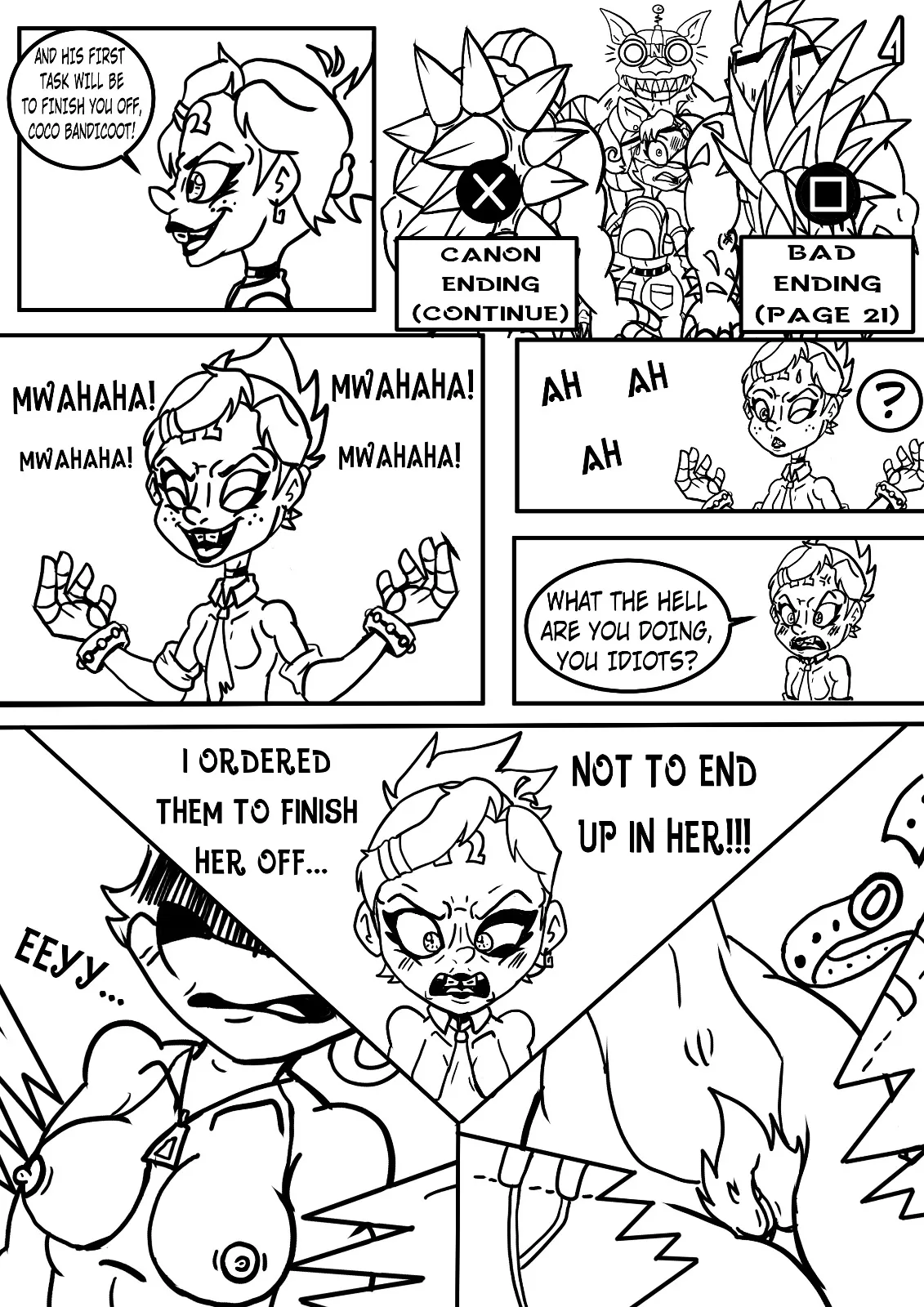 Coco Bandicoot in "Nina's Punishment" page 6 full