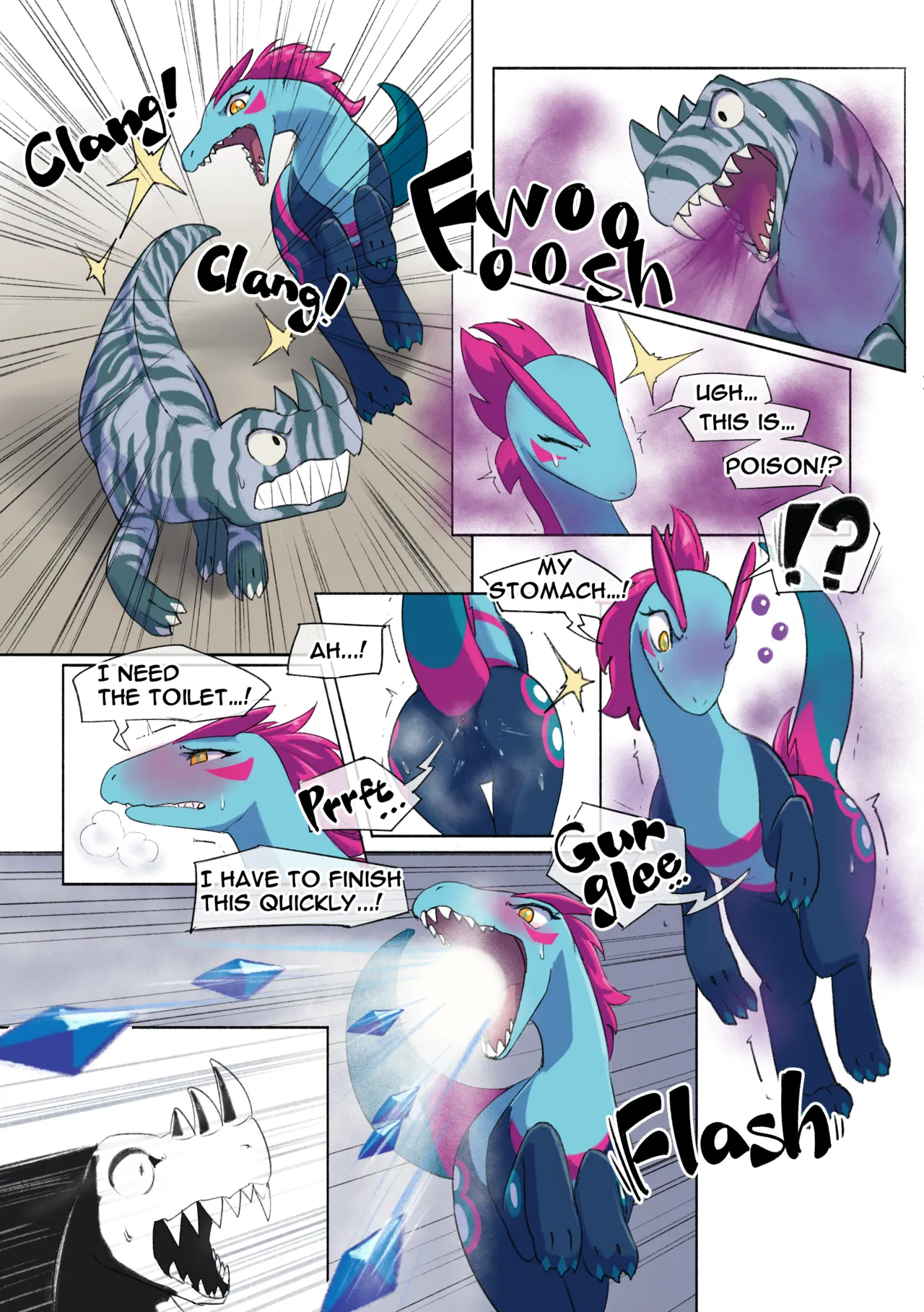 Dino Girl's Emergency Poop page 1 full