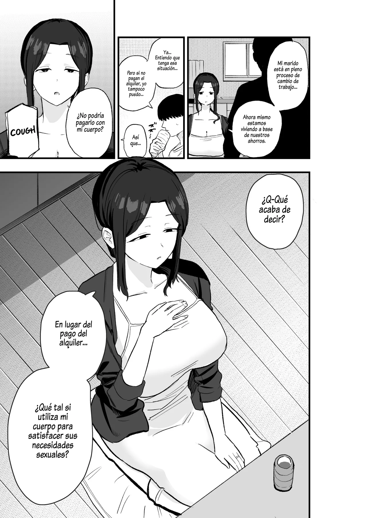 Taihai Tsuma׃ Taihaikei Hitotsuma o Yachin Kawari ni Koki Tsukaeru Hanashi｜Esposa Decadente׃ Una Historia sobre una Decadente Mujer Casada que Puede Ser Usada Sexualmente como Pago del Alquiler page 12 full