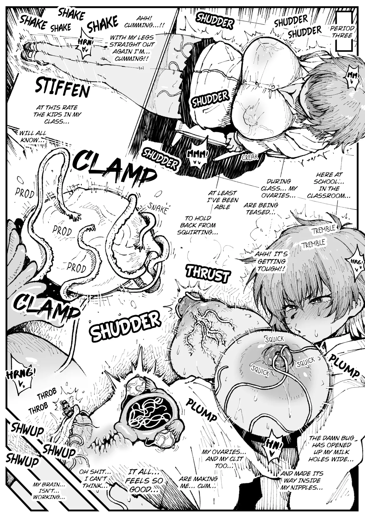 Aki gets defeated by a weak insect page 3 full