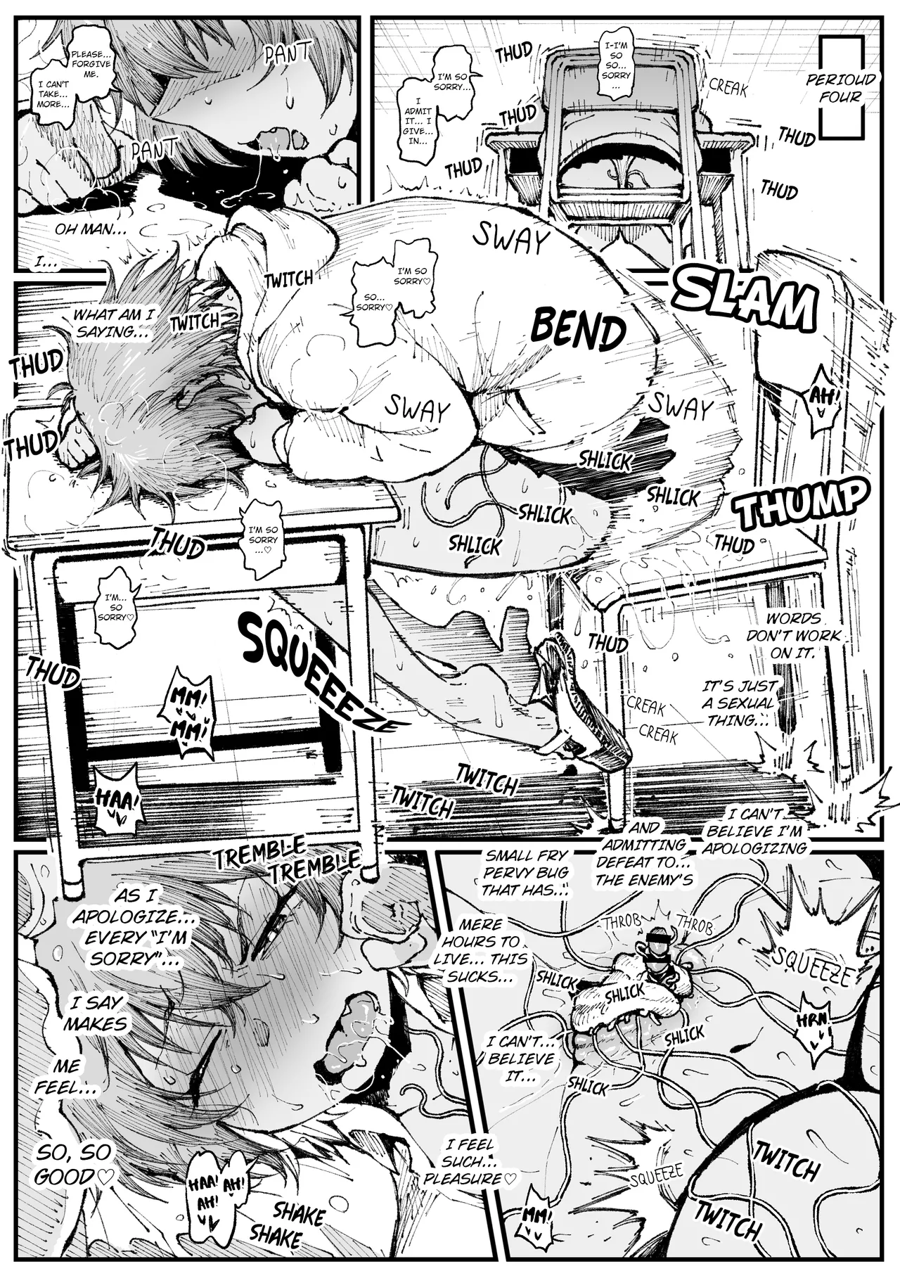 Aki gets defeated by a weak insect page 4 full