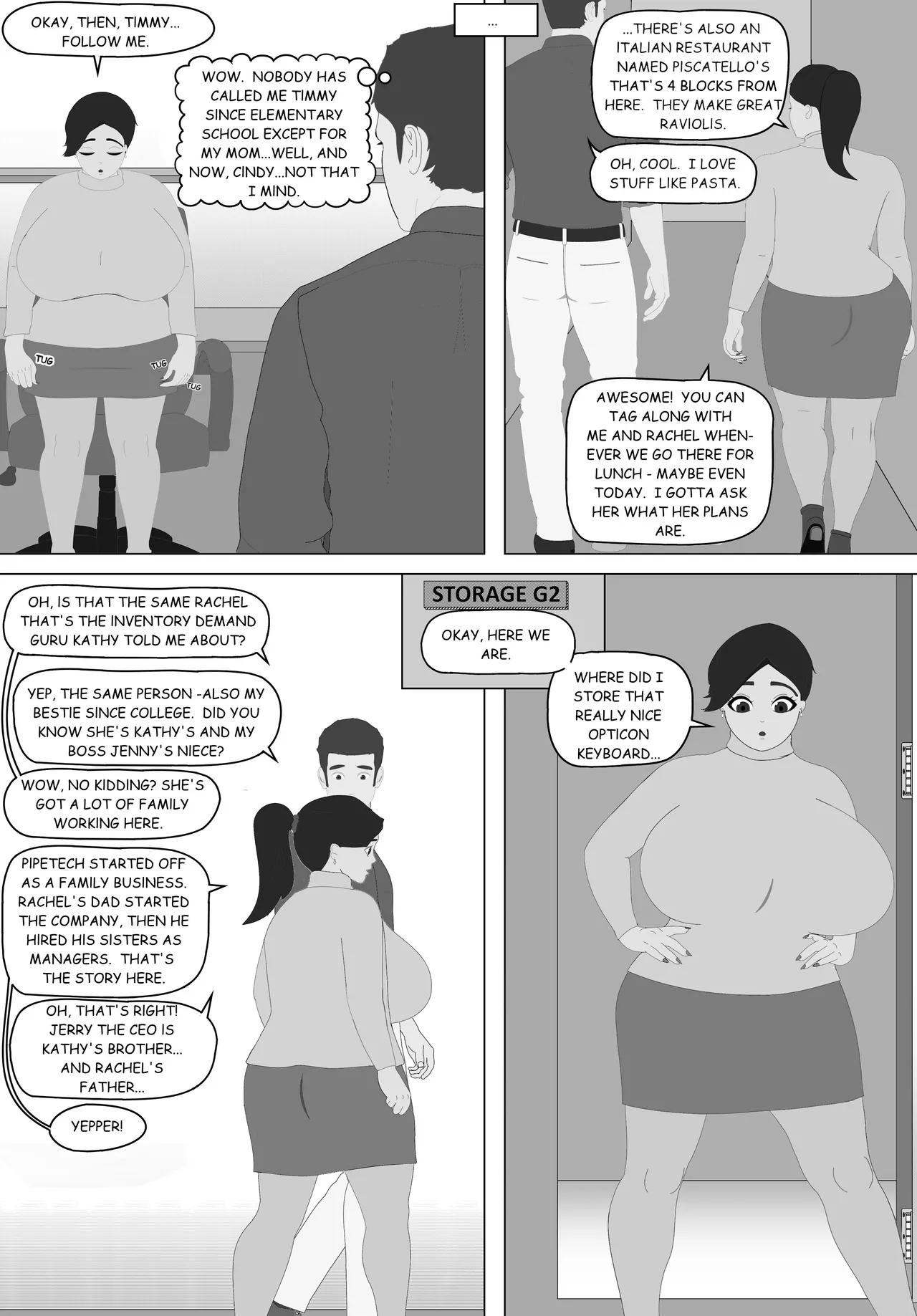 Naughty Business, Chapter 1 "Tim's First Day" page 9 full