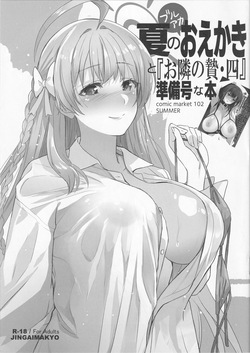 Natsu no BlueArch Oekaki to 「Otonari no Nie Yon」 Junbigou na Hon