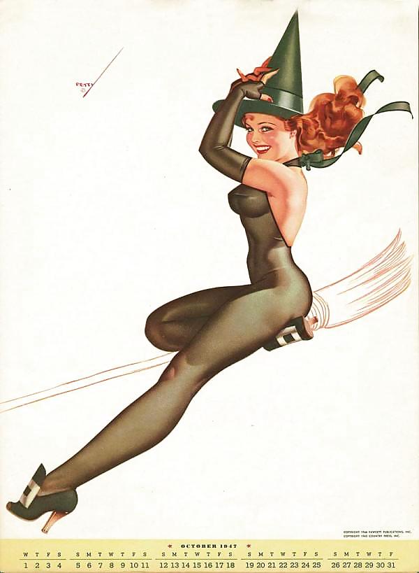 Gorgeous Petty - 1947 Calendar page 10 full