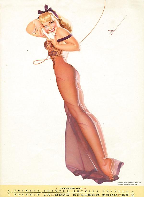 Gorgeous Petty - 1947 Calendar page 11 full