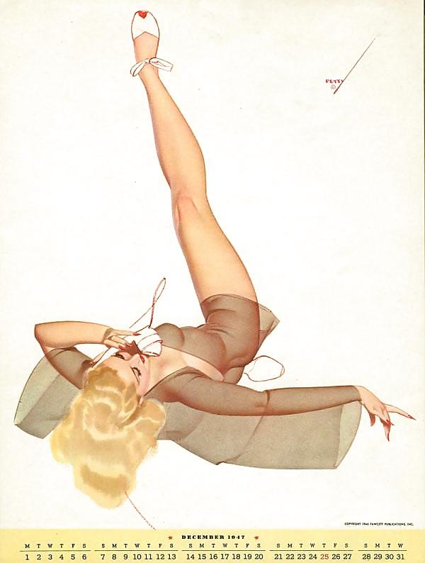 Gorgeous Petty - 1947 Calendar page 12 full