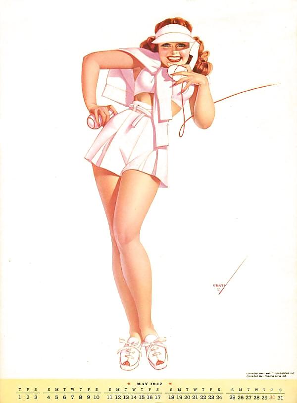 Gorgeous Petty - 1947 Calendar page 5 full