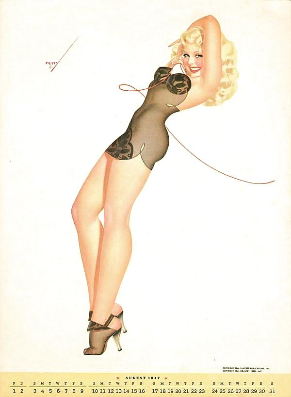 Gorgeous Petty - 1947 Calendar page 8 full